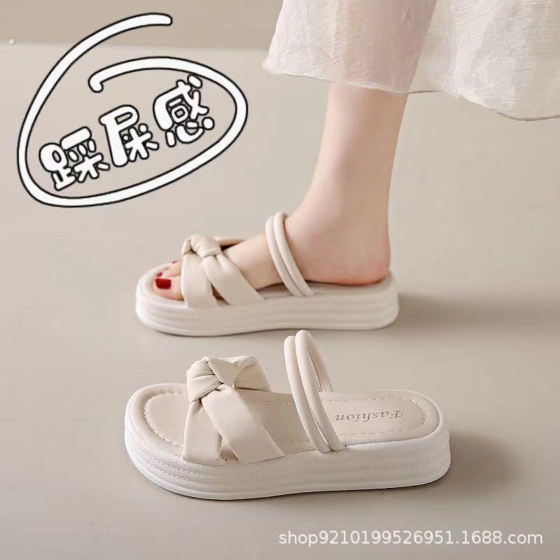 配裙子的凉鞋女仙女风厚底罗马鞋子2025年夏季新款高级感凉拖外穿