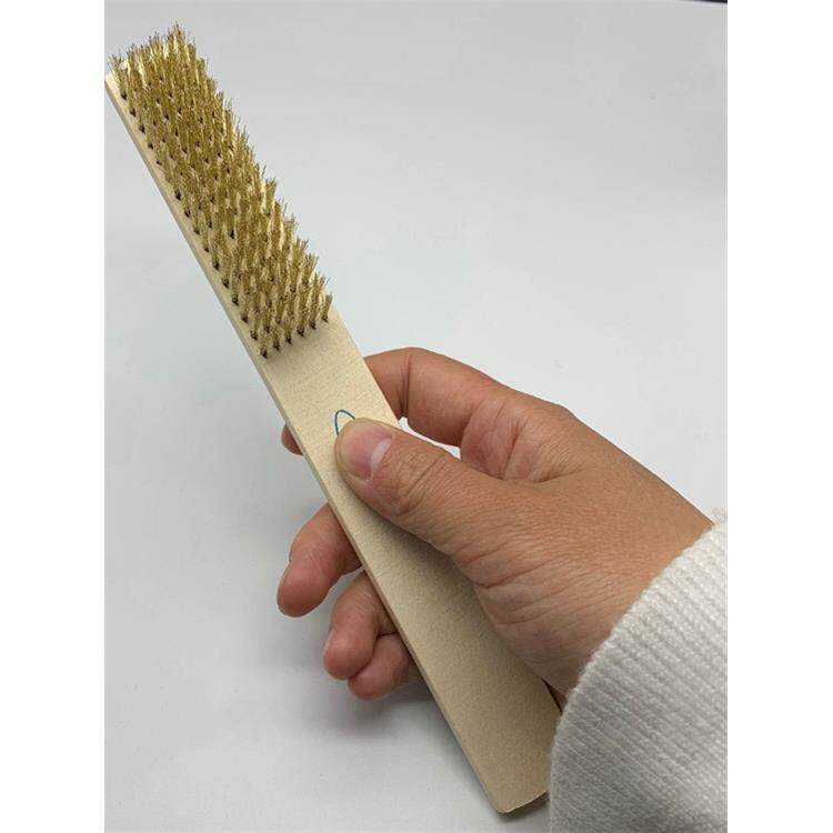 纯铜丝刷除锈清洁打磨文玩木柄铜丝刷子工业抛光铜丝板刷纯铜刷子