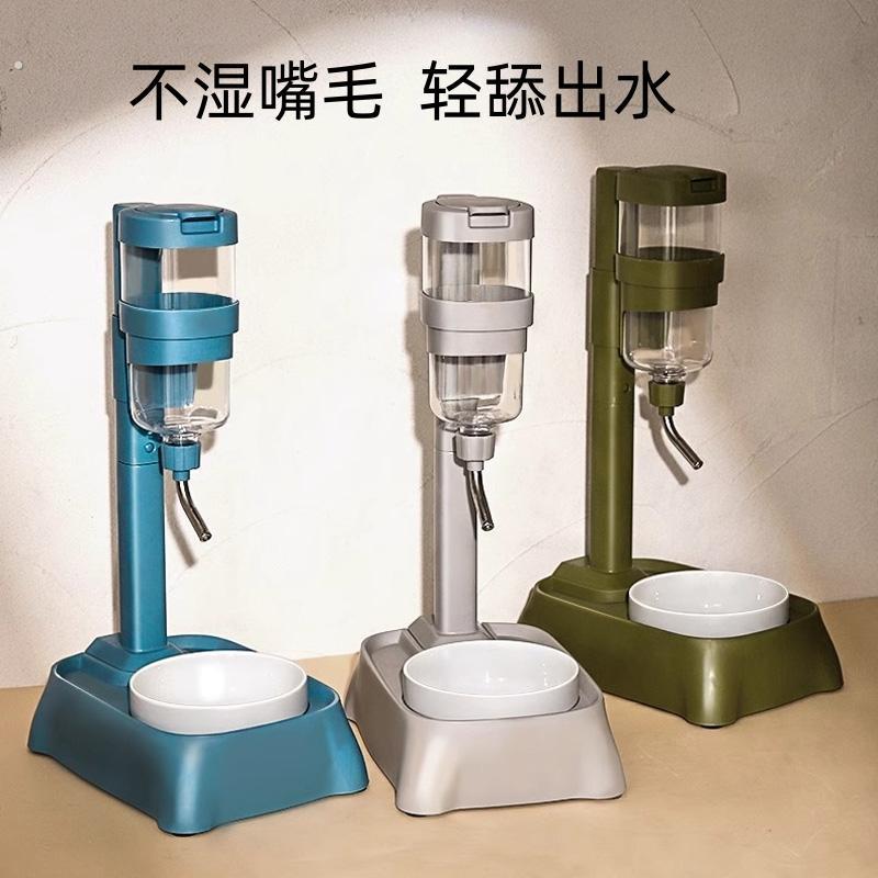 宠物狗狗喝水器不湿嘴泰迪饮水机自动喂水器悬挂式食碗猫滚珠水壶