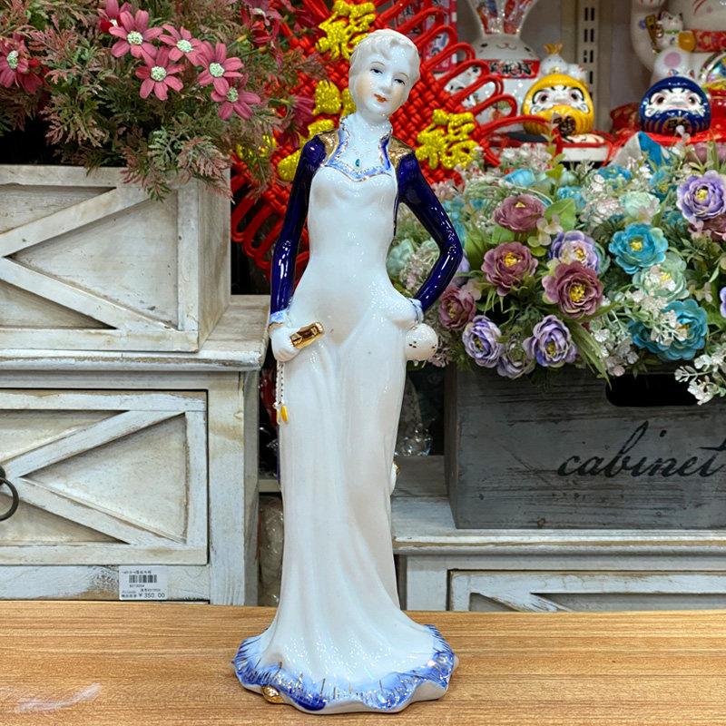 欧式怀旧西洋美女贵妇装饰摆件陶瓷礼品客厅酒柜店铺橱窗装饰摆放