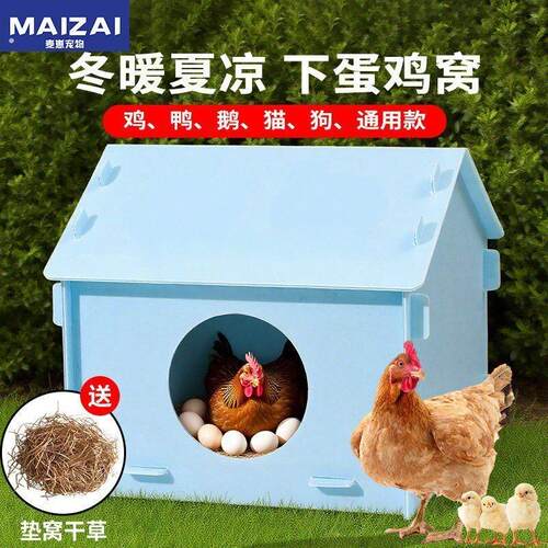 新品鸡窝鸡生蛋窝 离地加高防水鸡窝下蛋窝透气户外塑料环保鸡窝