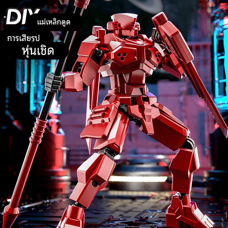 diy磁吸变形战士dummy13多关节可动人偶男孩子小朋友儿童变形玩具