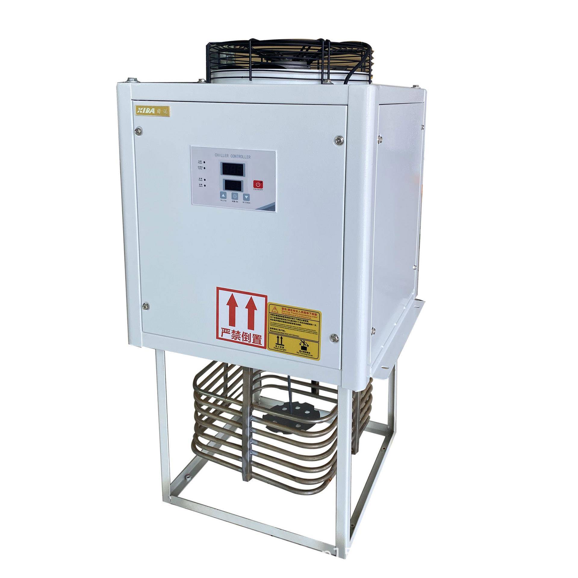 不锈钢盘管浸入式油冷机水冷机2500W带杂质油槽水槽精确控温