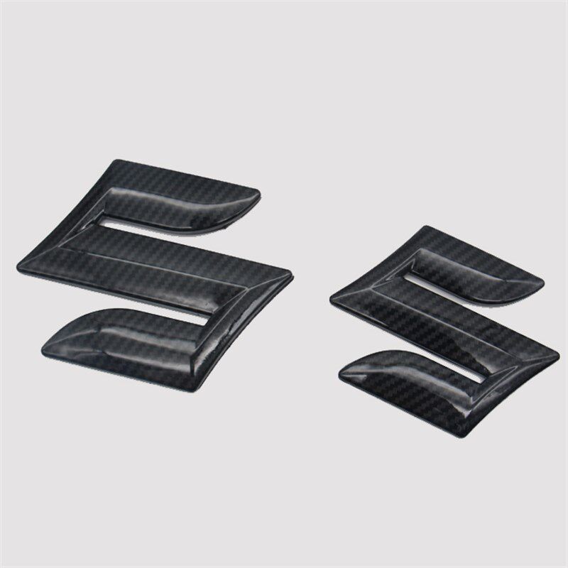 适用于新奥拓羚羊天语SX4雨燕前后S标改装碳纤标中网标志尾标