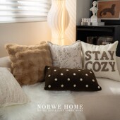 客厅沙发靠枕靠背腰枕套床头靠垫 样板间软装 美拉德风抱枕法式 意式