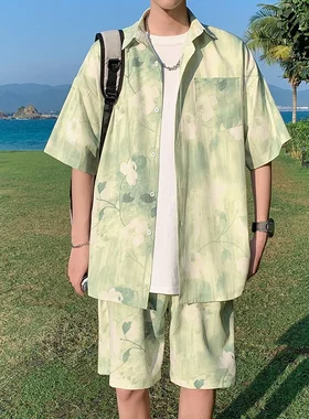拓骁服饰速干冰丝宽松短袖衬衫