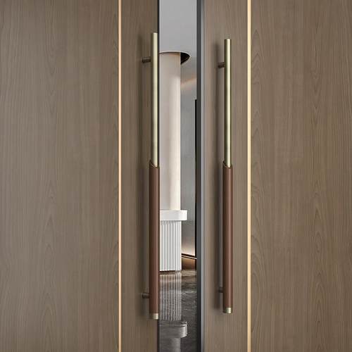 玻璃门拉手实木定制酒店别墅艺术推拉门把手包厢足浴店铺门把手柄