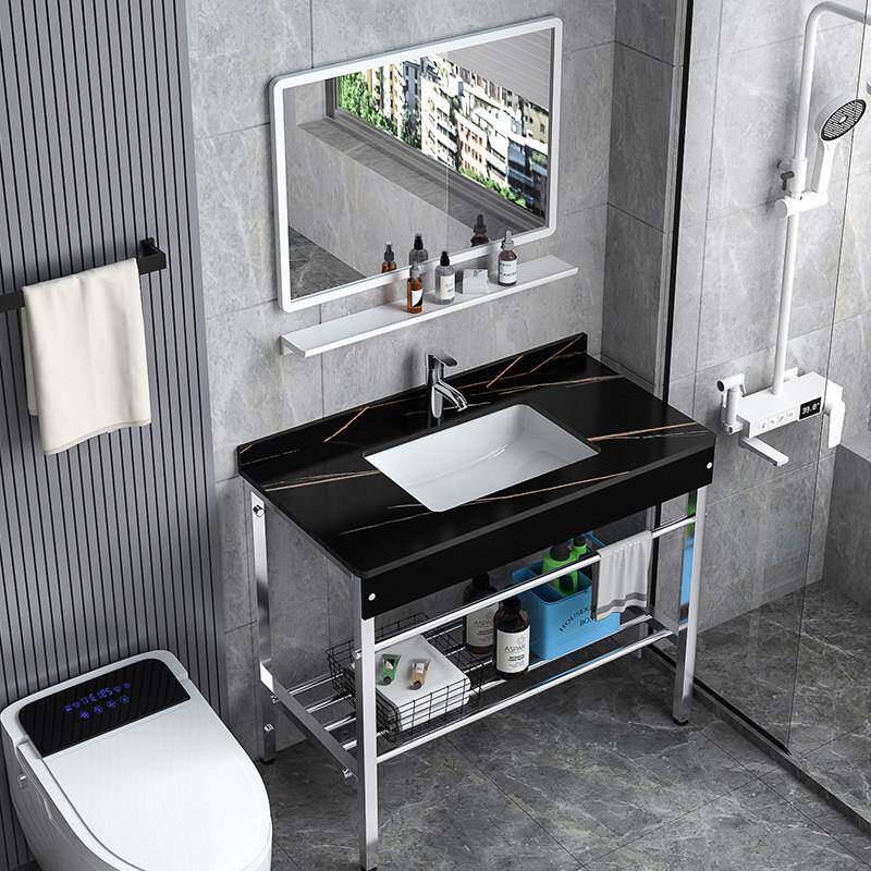 落地式支架洗手盆卫生间洗漱台阳台洗脸盆一体陶瓷洗水池盘立柱盆