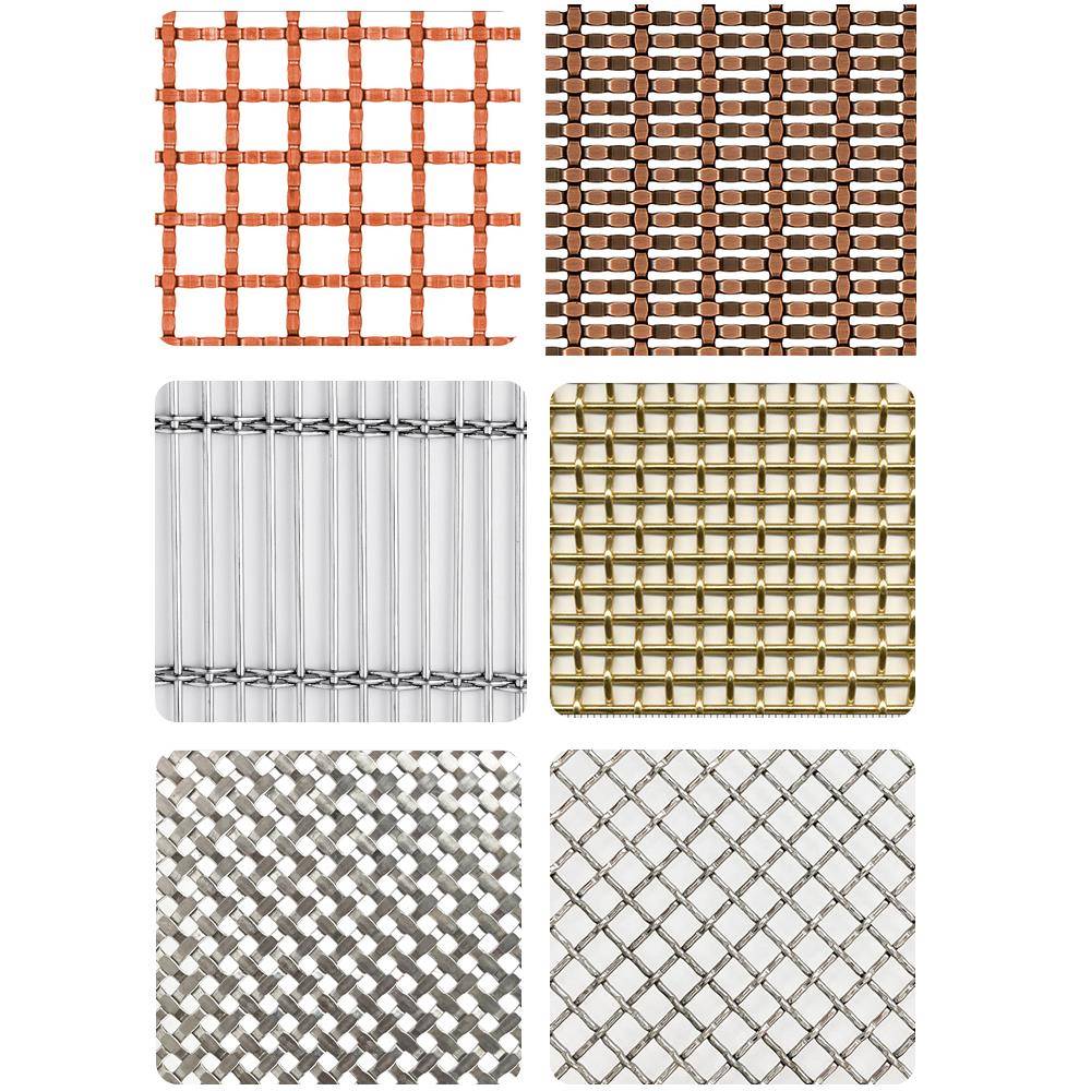 金属装饰网建筑外墙菱形编织网格不锈钢螺旋网帘背景屏风隔断装饰