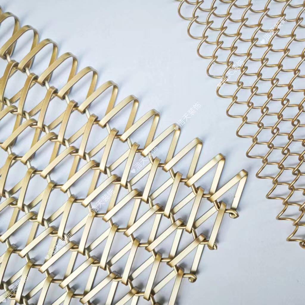 金属装饰网帘垂帘不锈钢编织网不锈钢水幕帘金属隔断垂帘幕墙屏风