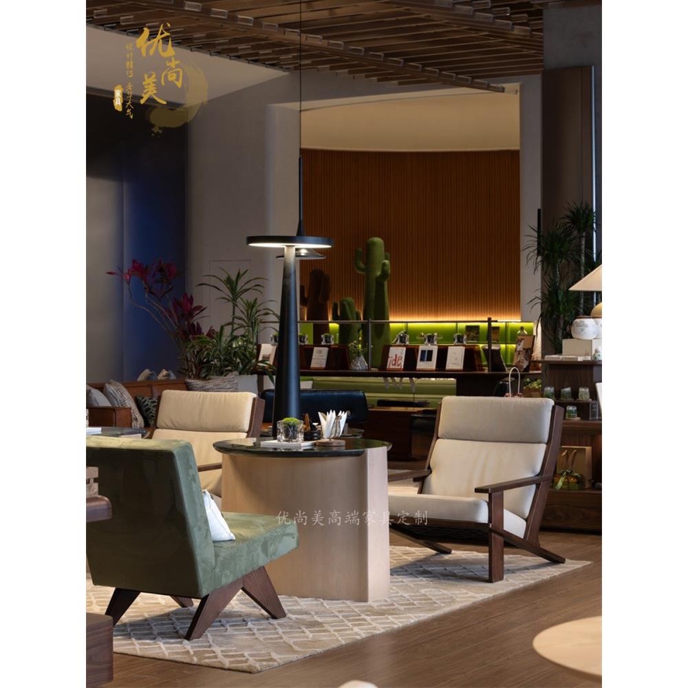 需定制阳台茶桌椅组合三件套售楼处架空层大厅娱乐一桌两椅酒店接