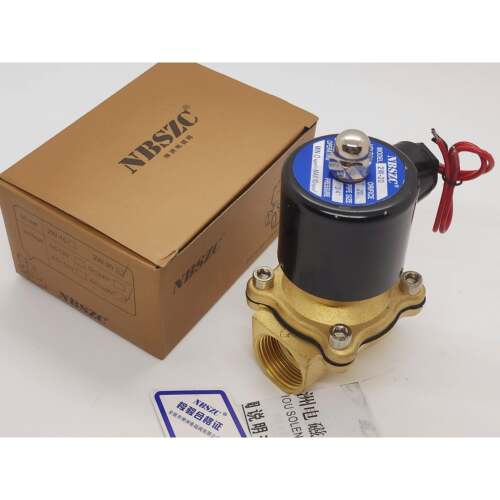 正品NBSZC神州2W-20电磁阀2W200-20常闭电磁水阀 6分拉膜式气阀