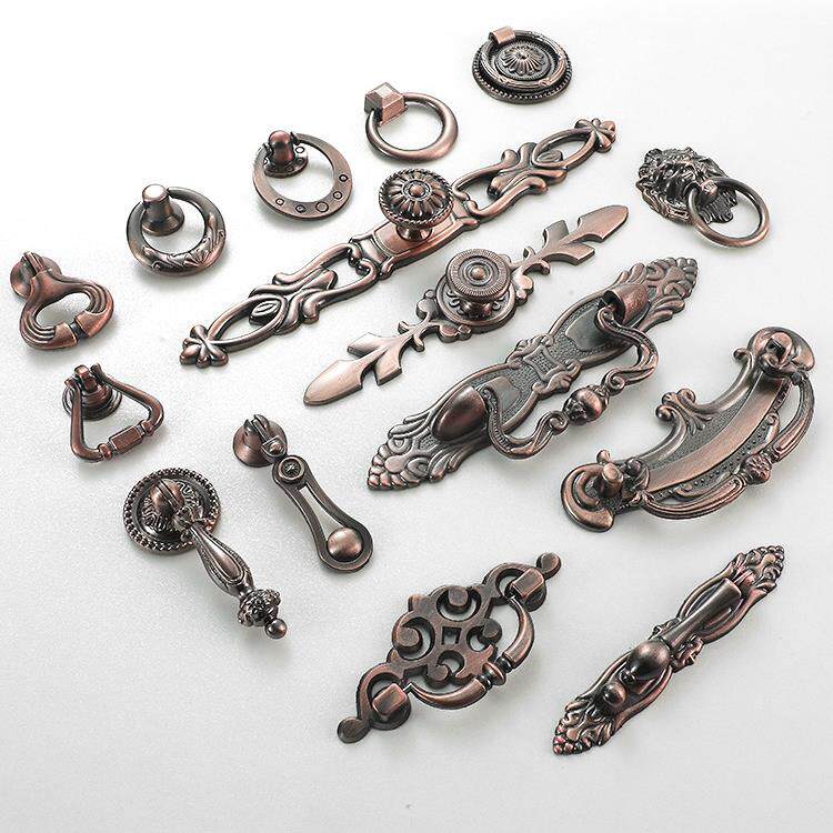 欧式古典柜门拉手老式古铜衣柜子橱柜仿古把手床头柜抽屉茶几手柄