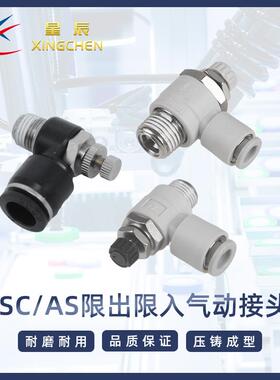 星辰气动接头 L型调节阀节流阀SL/JSC/AS**01F限出/AS**11F限入