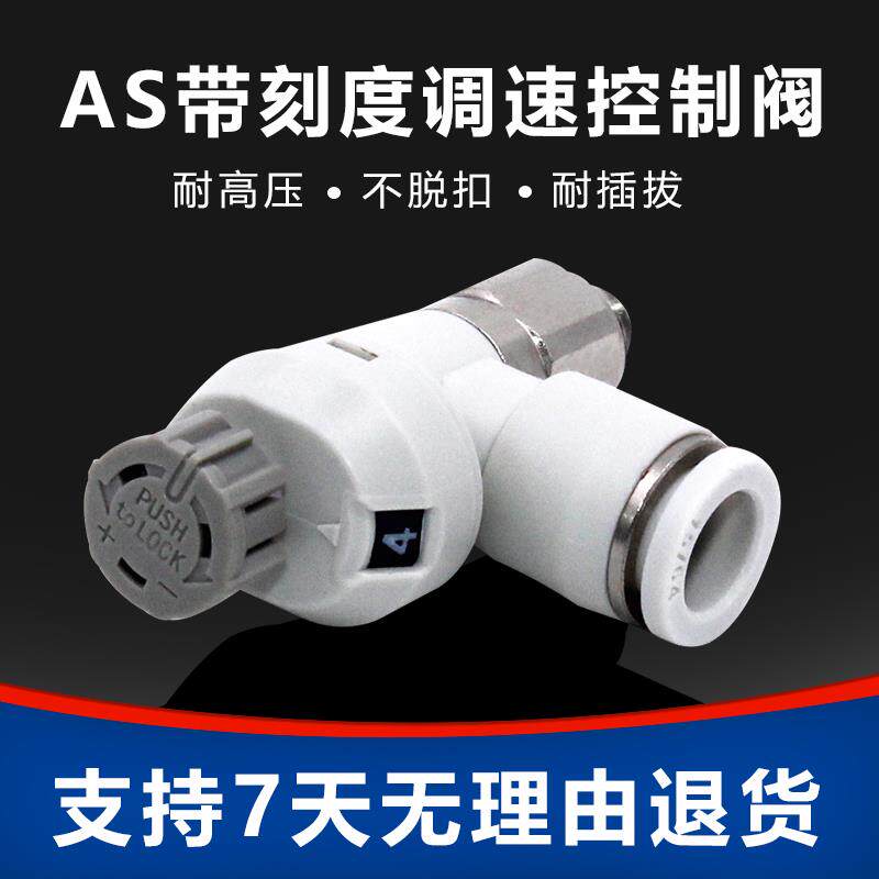 气动接头AS1201FS-M5-04/06A/AS2201FS-01-06S带刻度节流阀调速阀
