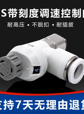 气动接头AS1201FS-M5-04/06A/AS2201FS-01-06S带刻度节流阀调速阀