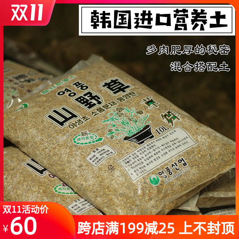 汇峰多肉 韩国进口山野草秘方土绿植花肥搭配多肉专用颗粒营养土