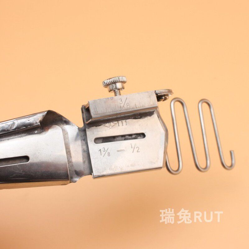 111绷缝车直角包边筒插冚落橡筋单折可调冚车拉筒