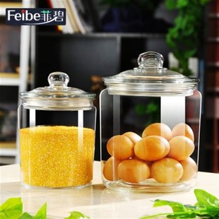 米桶防虫防潮密封家用o米缸密封罐大号玻璃瓶子带盖透明杂粮储物