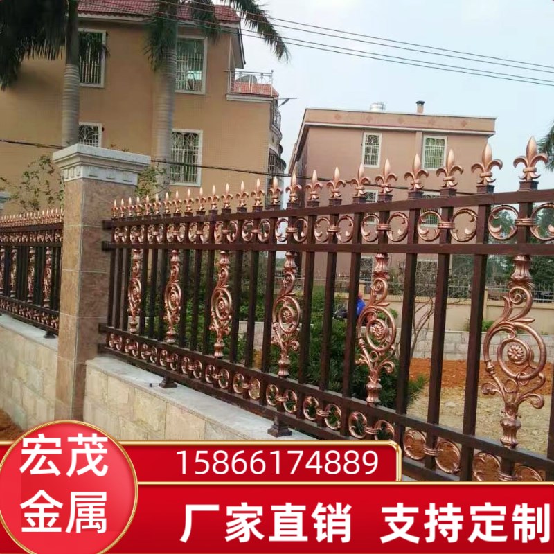 销铝艺护栏庭院围墙别墅r围栏庭院栏杆小区铝合金防护栏铁艺锻打