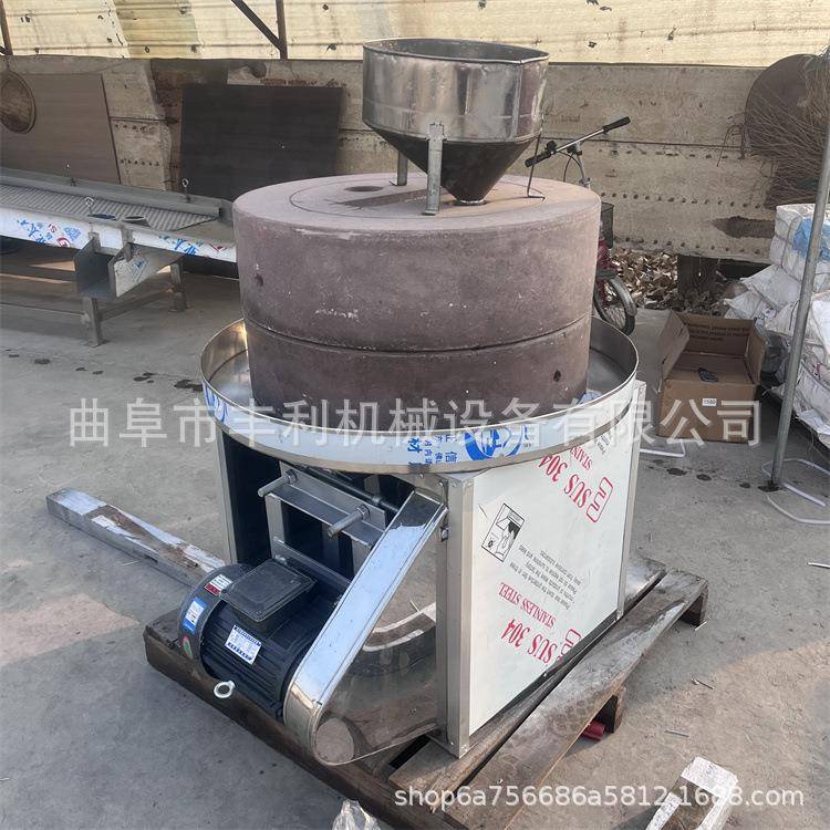 老式石盘石碾石磨家用小型香油石磨米面加工电动面粉石碾