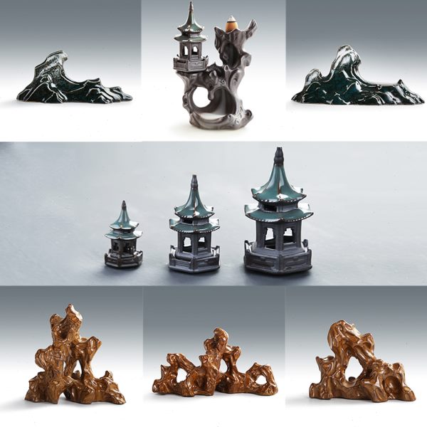 盆景摆件微景观造景摆件鱼缸假山石头上水石园艺小和尚禅意小人物