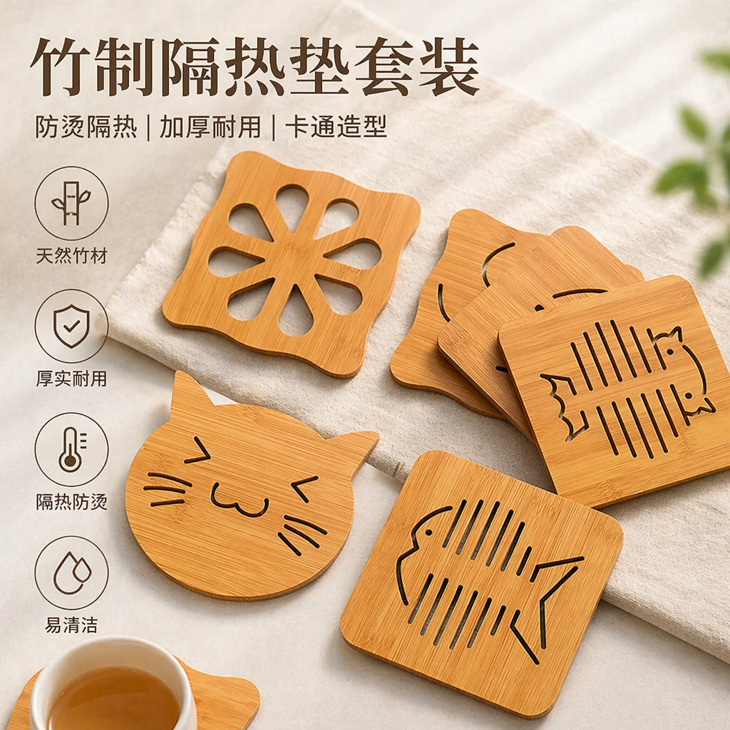 家用隔热垫套装餐桌卡通