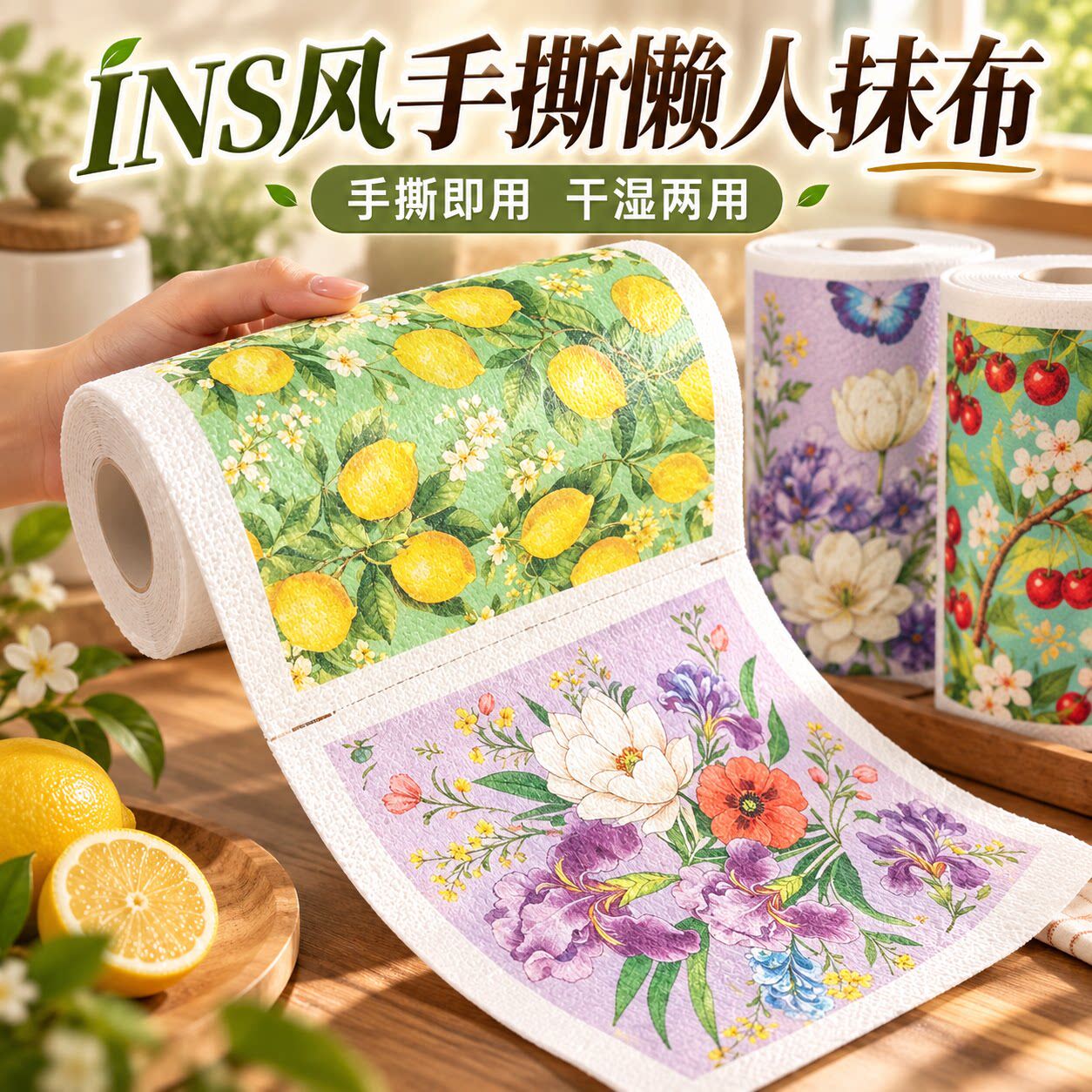 手撕抹布复古风艺术超细