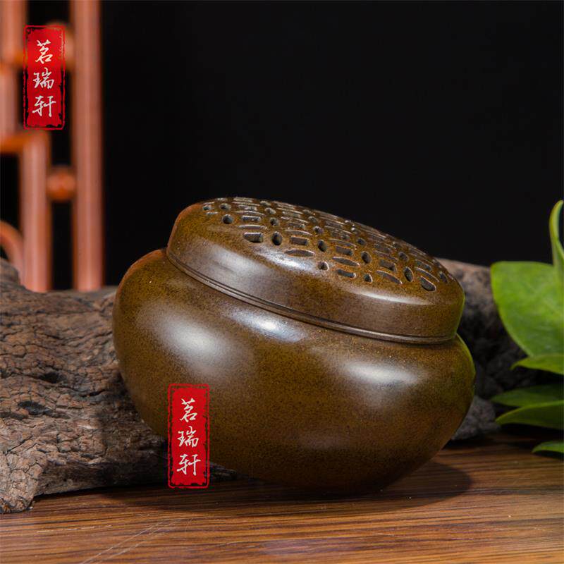 姑苏王明铜香炉圆手炉彷古宣德炉家用纯铜暖手炉苏工名家禅意摆件