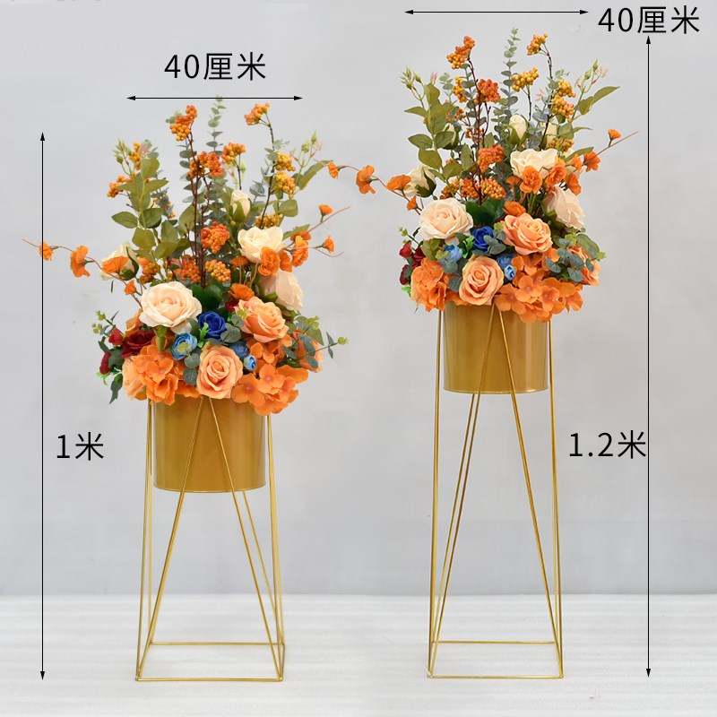 美陈酒店开业仿真花o艺交车摆件店铺橱窗摆花车展装饰轻奢假花