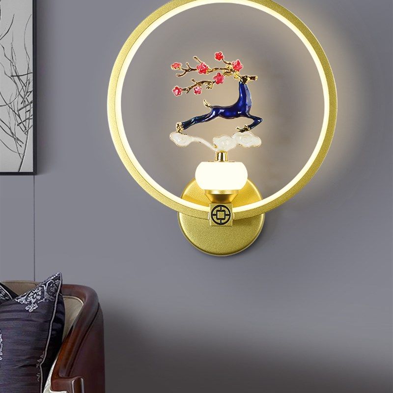 中国风寓意吉祥客厅书房壁灯电视墙壁灯卧室床头灯餐厅茶楼走廊灯