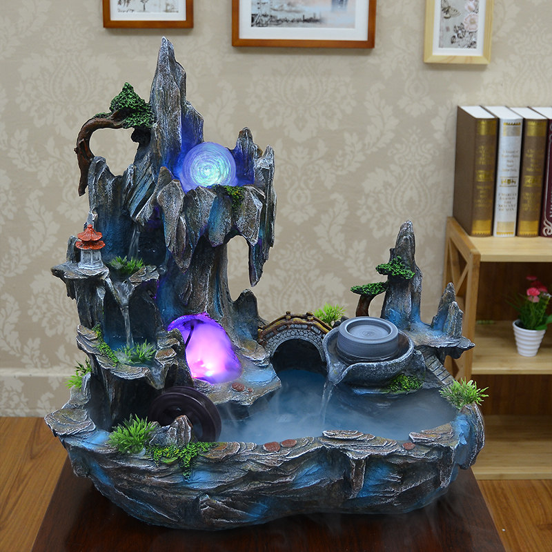 轮流喷泉鱼缸招财室家居饰品生日开业乔迁礼品