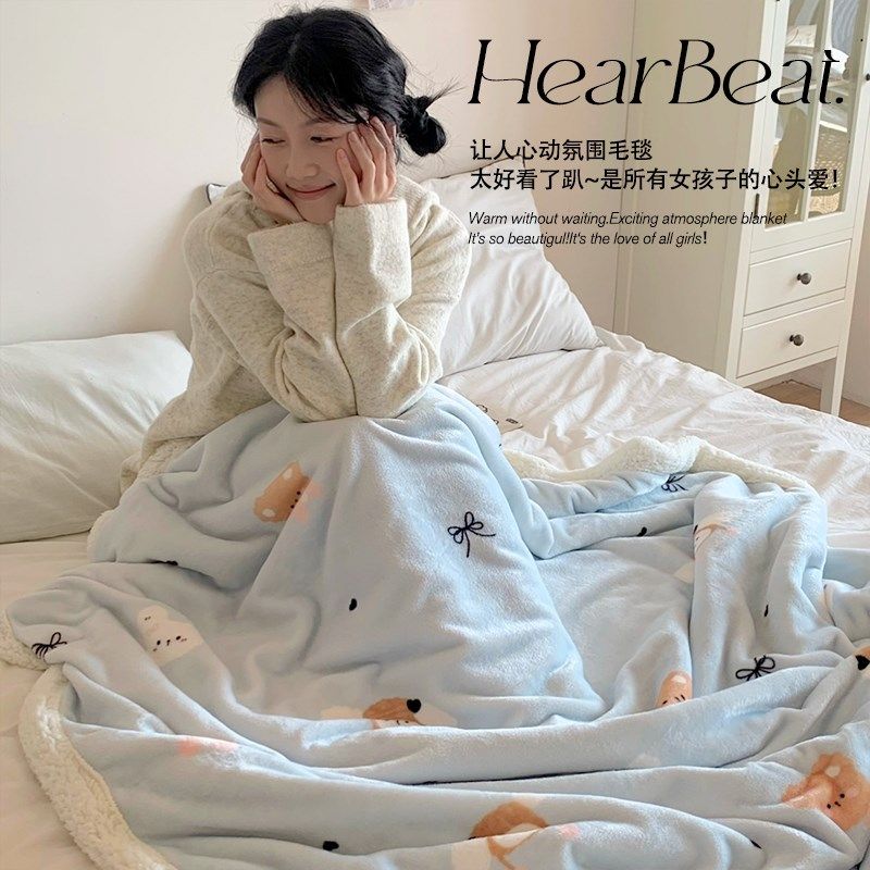 冬季空调毛毯室午睡毯披肩毯子加厚盖毯羊羔沙发小被子,床上用品,化纤被,淘宝优惠券,粉丝福利购,淘宝优惠卷