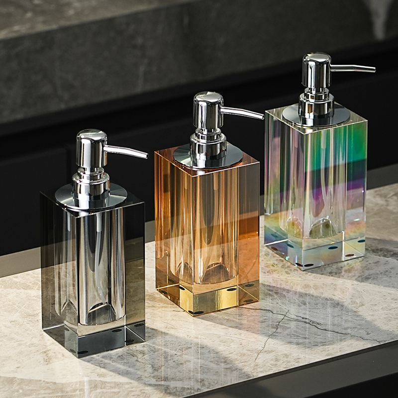 高级感水晶乳液分装瓶酒店洗手液沐浴露洗发M水乳液器按压式空瓶