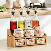多美然调料罐调料盒家用厨房盐调味罐收纳盒油壶调味瓶罐组合套装