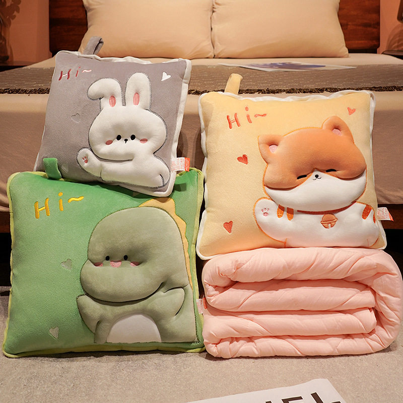 车载抱枕被子两用二合一午休汽车小枕头办公室午睡毯子靠枕空调被