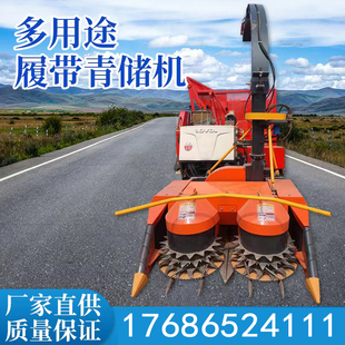 履带圆盘青储机地滚刀割台农用自走式玉米秸秆牧草牛羊饲料收割机