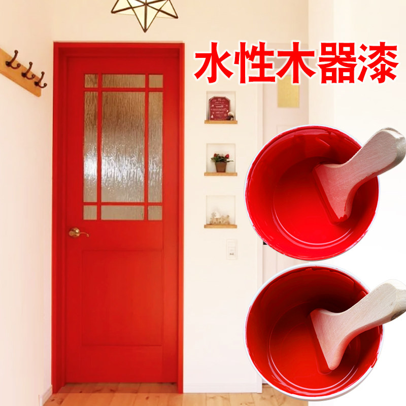 红色刷木头的漆中国红朱红刷木门柜性刷门头木板油漆
