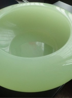 工艺品玉石阿富汗玉青玉烟灰缸琉璃玉摆件白色绿色家居办公桌摆件