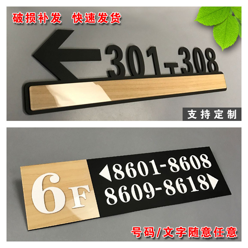 楼层指示牌数字索引牌个性商场酒店宾馆楼层指引牌电梯提示贴房间