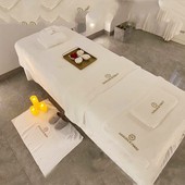 美容院铺床开洞浴巾带洞床单吸水不掉毛大毛巾按摩床巾定绣