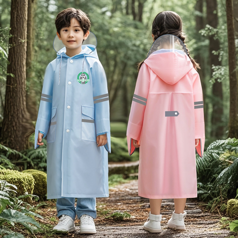 儿童雨衣男女中童上书包位初中生暴雨披雨服