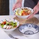 沙拉碗泡面碗斗笠碗拉面汤碗大碗家用大号陶瓷高脚餐具