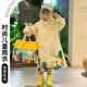 儿童雨衣女童男童中童小学生带书包位中小学生上学专用防雨服雨披