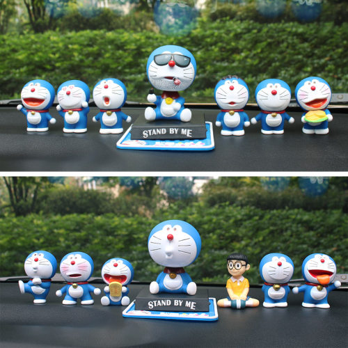 可爱卡通汽车摇头公仔车内仪表台个性创意玩偶组合车上摆件装饰品