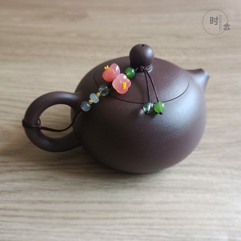 时念高级紫砂西施茶壶盖防摔绳专用绑杯子连接线挂饰配件吊坠提滴
