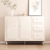 餐边柜子储物柜边柜客厅靠墙一体置物柜收纳奶油风家用Z斗柜茶水