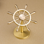 黄铜领航舵舵手转转船舵航海家居工艺品室装 饰品开业礼品