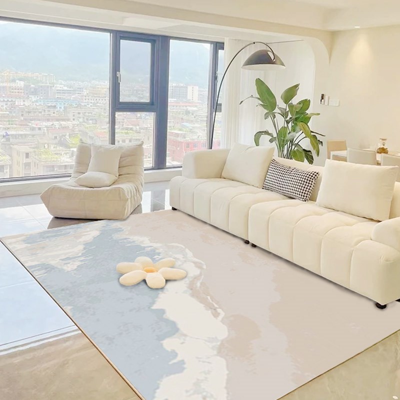 觅见自己地毯地垫设计师现代沙滩海边艺术毯