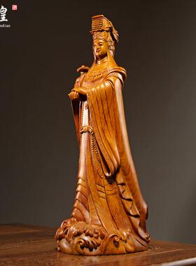 花梨木雕刻妈祖神像天上圣母湄洲海神家居玄关摆设工艺品